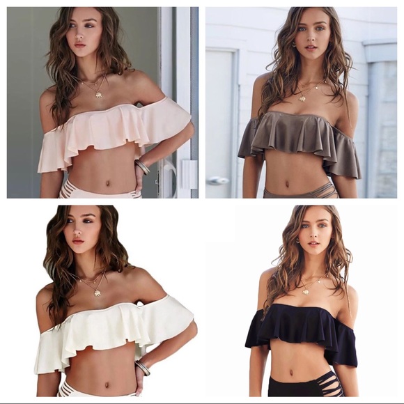 Marilyn Ruffle Bikini TOP ONLY - Picture 6 of 13